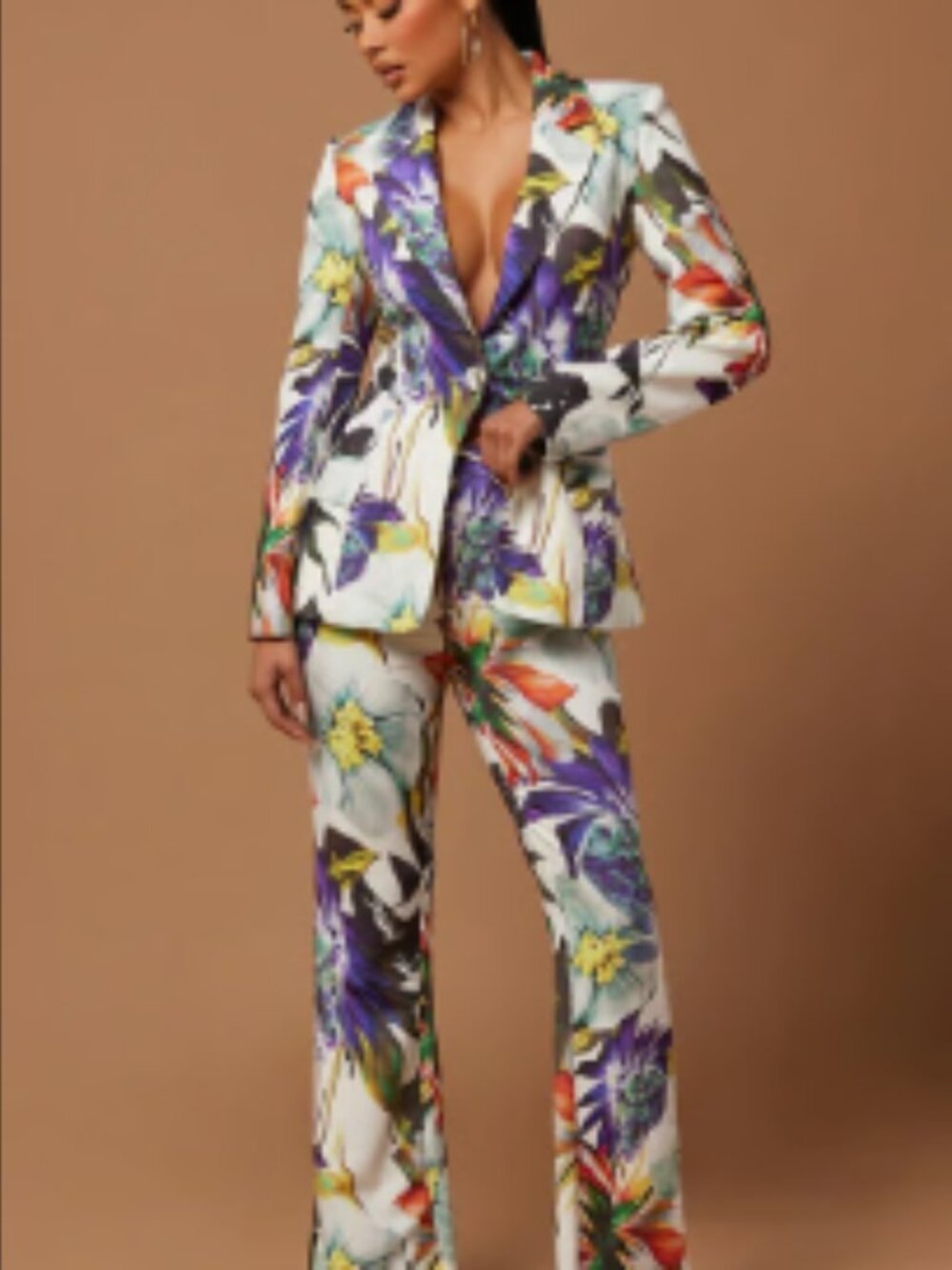 Fashion Nova Liliana Floral Blazer Suit Set